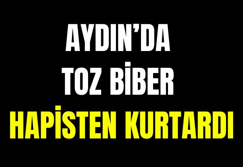 Aydın’da toz biber hapisten kurtardı