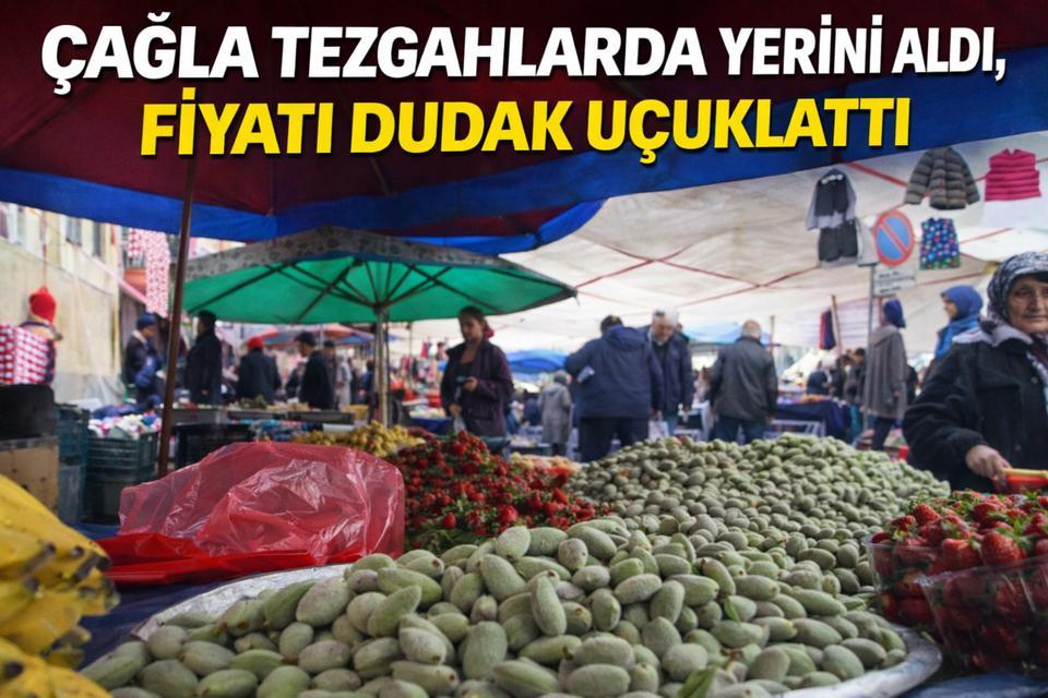 Çağla tezgahlarda yerini aldı, fiyatı dudak uçuklattı