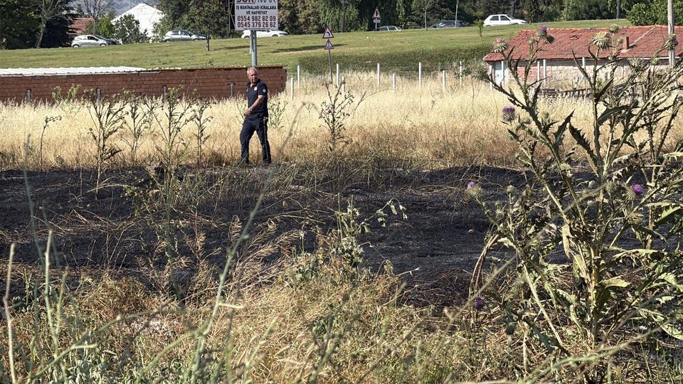 Tren yolu yakınında yangın paniği