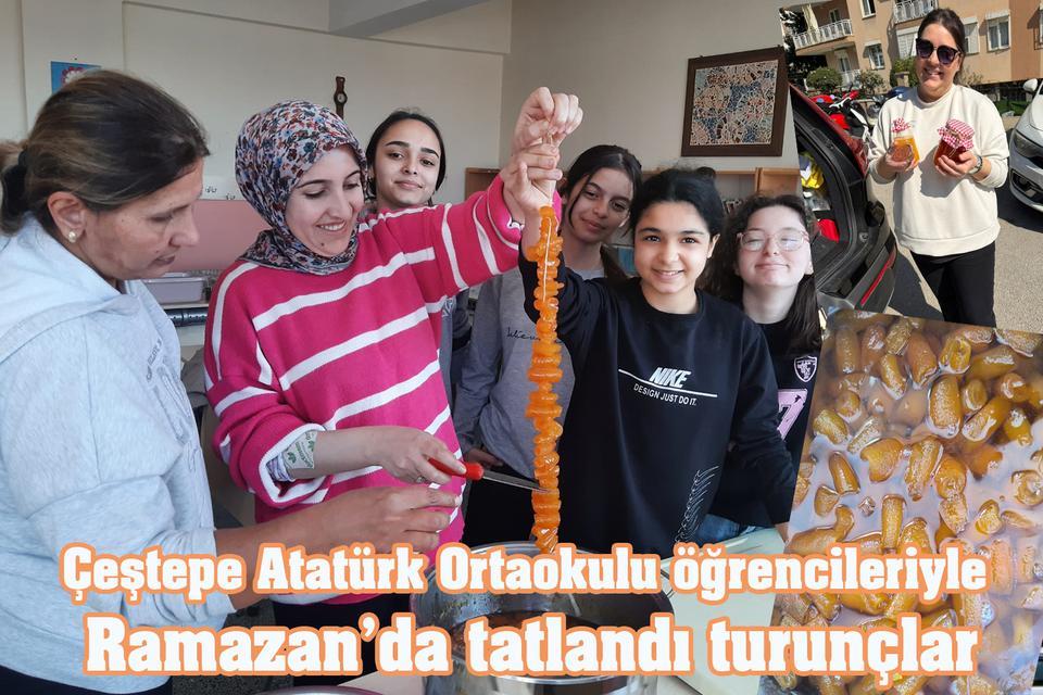 Çeştepe Atatürk Ortaokulu öğrencileriyle Ramazan’da tatlandı turunçlar