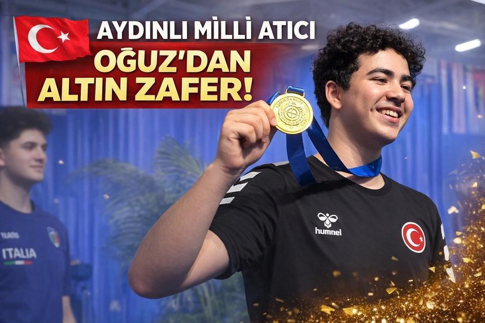 Aydınlı milli atıcı Oğuz'dan altın zafer