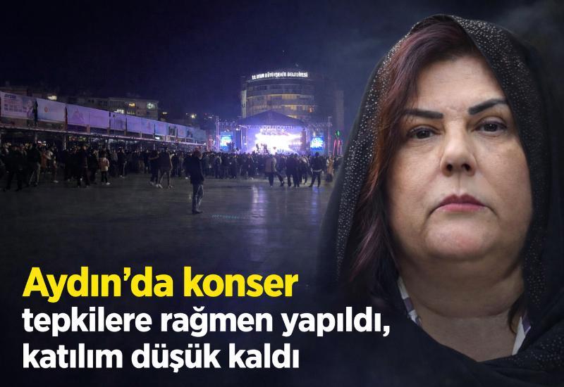 Aydın'da konser tepkilere rağmen yapıldı, katılım düşük kaldı