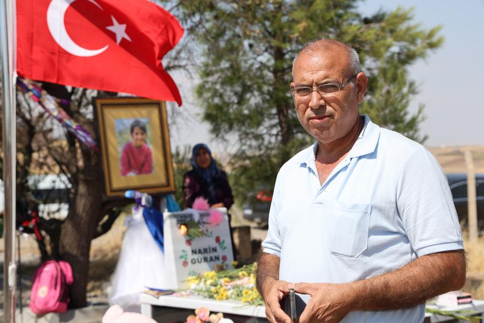 TÜRKİYE'NİN DÖRT BİR YANINDAN GELEN VATANDAŞLAR 10 GÜNDÜR NARİN'İN MEZARINI ZİYARET EDİYOR DİYAR EMER: "NARİN ÖLMEDİ, İNSANLIK ÖLDÜ. BURADAKİ KÜÇÜK BİR BEDEN DEĞİL DE İNSANLIĞI BİZ TOPRAĞA GÖMDÜK"