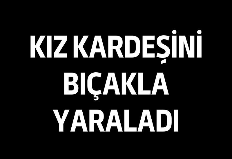 Kız kardeşini bıçakla yaraladı