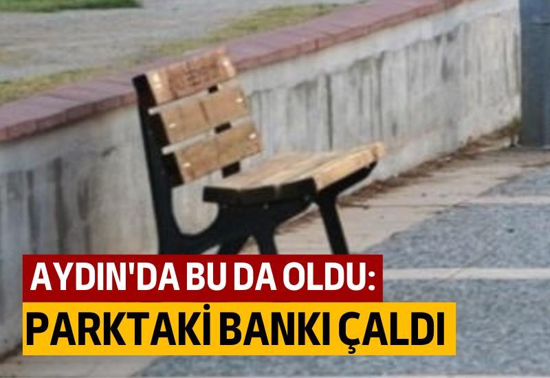 Aydın'da bu da oldu: Parktaki bankı çaldı