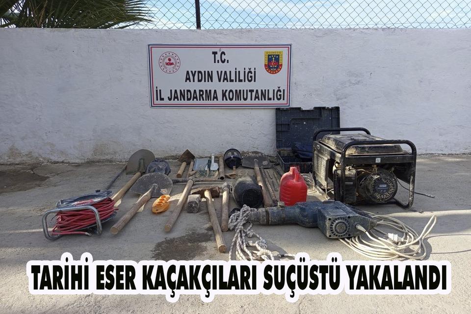 Aydın’da tarihi eser kaçakçıları suçüstü yakalandı