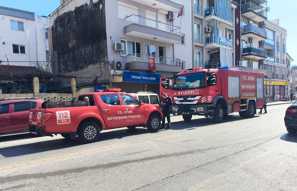 Aydın’da ocakta unutulan kızartma paniğe neden oldu