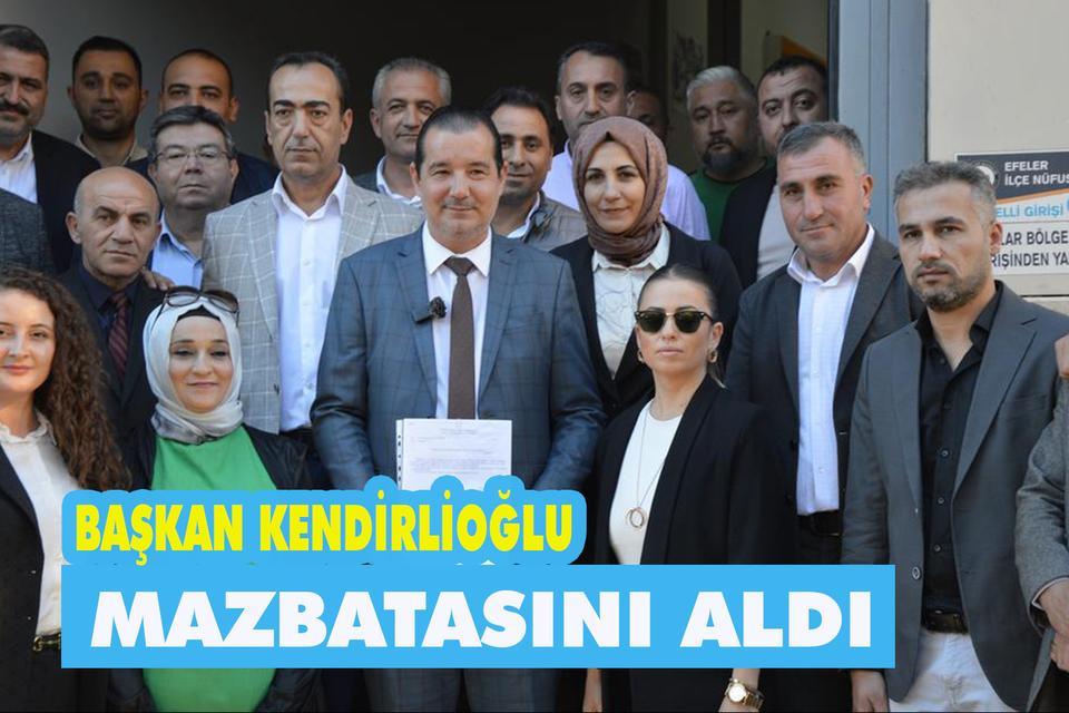 Başkan Kendirlioğlu mazbatasını aldı