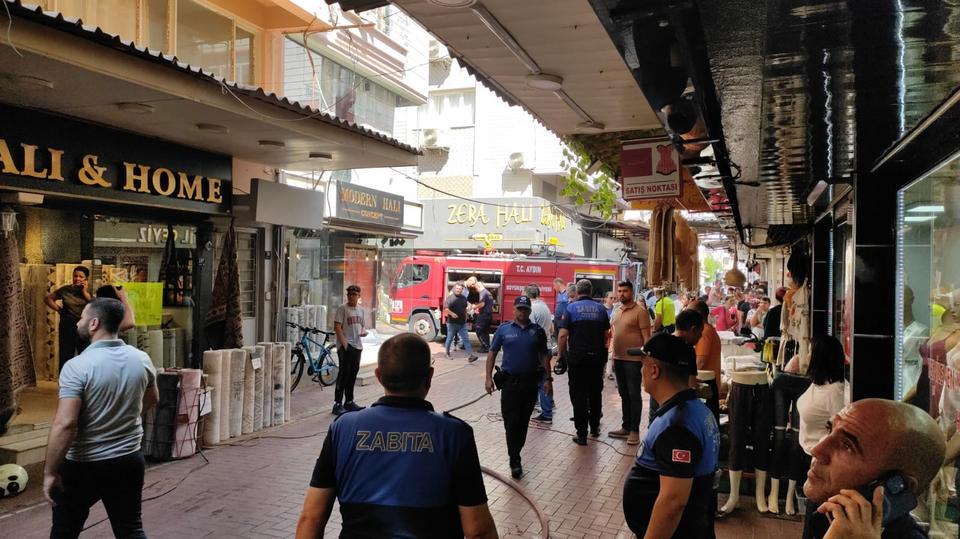 NAZİLLİ'DE PERDECİDEKİ YANGIN BÜYÜMEDEN SÖNDÜRÜLDÜ