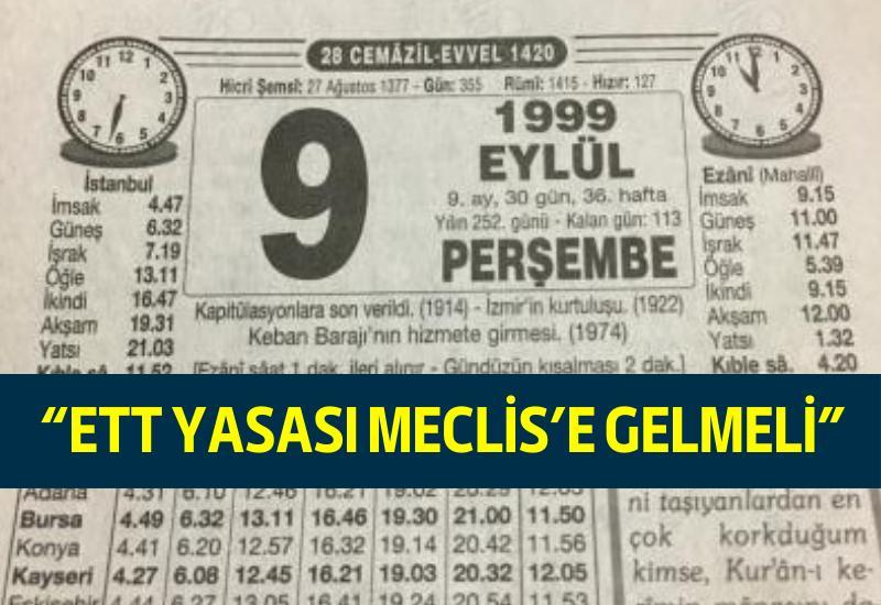 "ETT Yasası Meclis'e gelmeli"