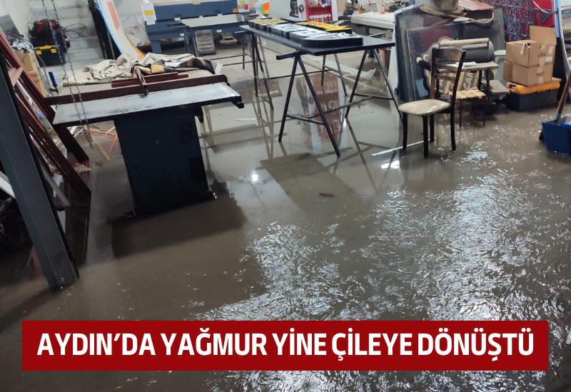 Aydın'da yağmur yine çileye dönüştü