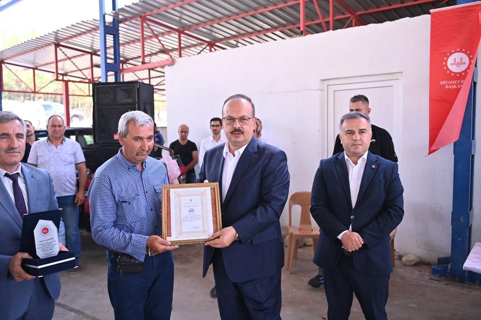 BOZDOĞAN'DA YAPIMI TAMAMLANAN CAMİİ İBADETE AÇILDI