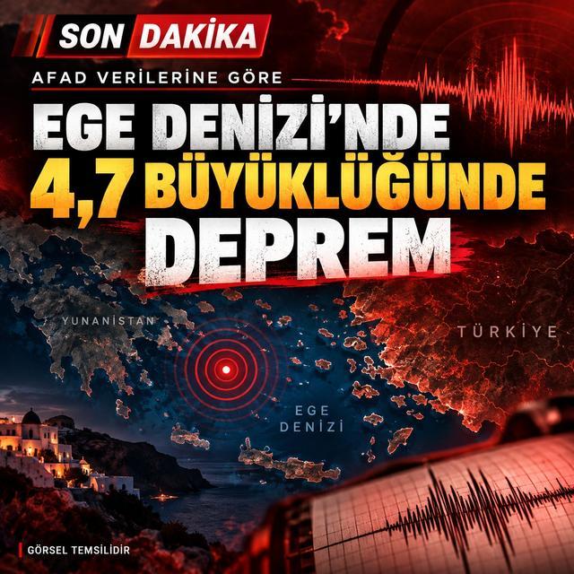 Ege Denizi'nde korkutan deprem! AFAD büyüklüğünü açıkladı