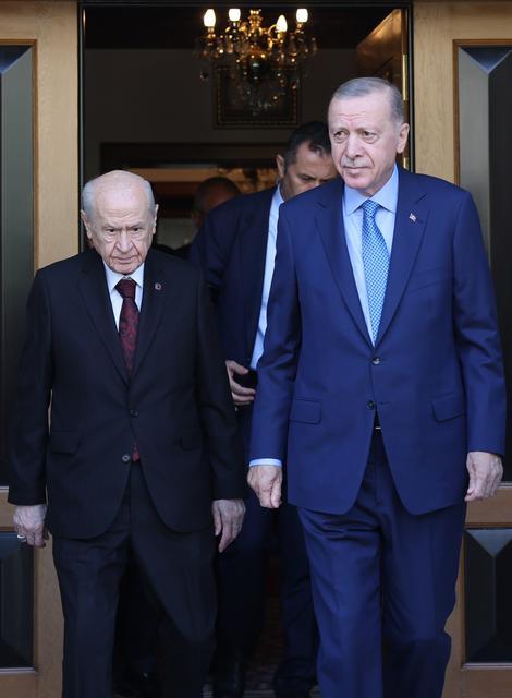 CUMHURBAŞKANI ERDOĞAN,  MHP LİDERİ BAHÇELİ  İLE BİR ARAYA GELDİ