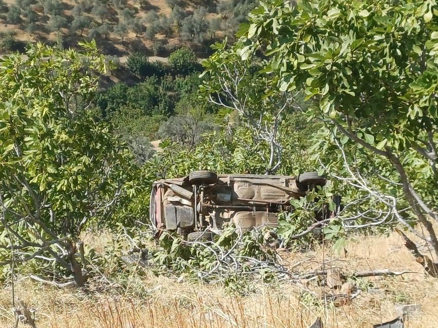 KÖŞK'TE OTOMOBİL UÇURUMA YUVARLANDI: 1 ÖLÜ