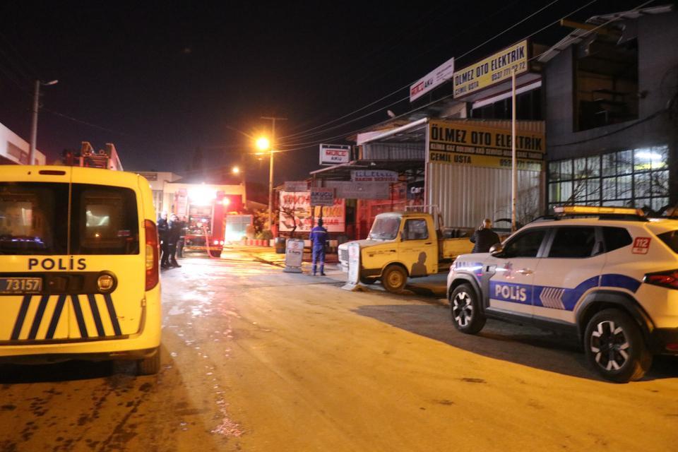 Sanayi sitesinde korkutan yangın