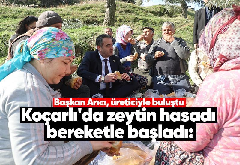 Koçarlı'da zeytin hasadı bereketle başladı: Arıcı üreticiyle buluştu