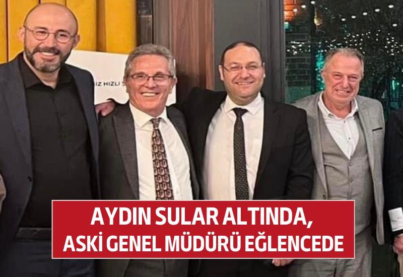 Aydın sular altında, ASKİ Genel Müdürü eğlencede