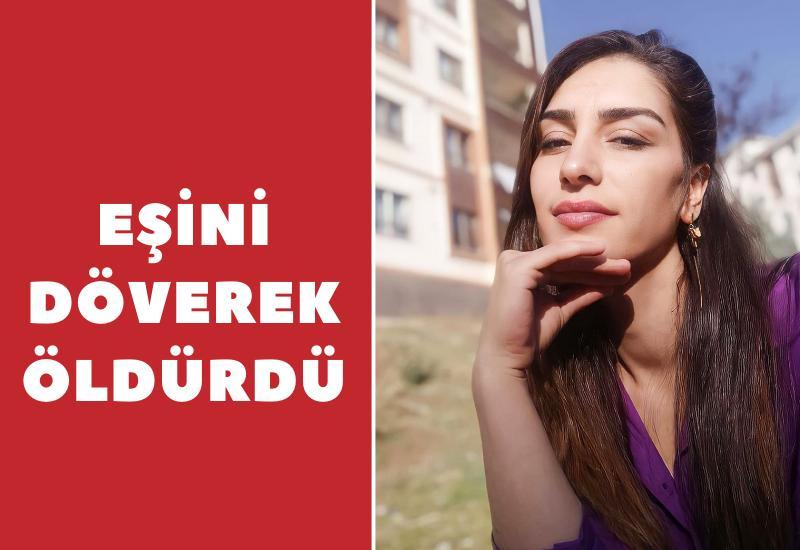 Eşini döverek öldürdü