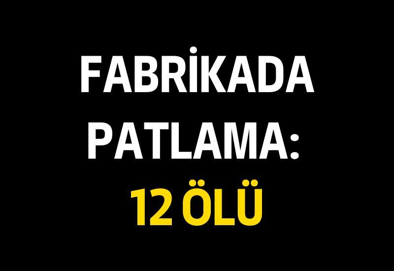 Fabrikada patlama: 12 ölü