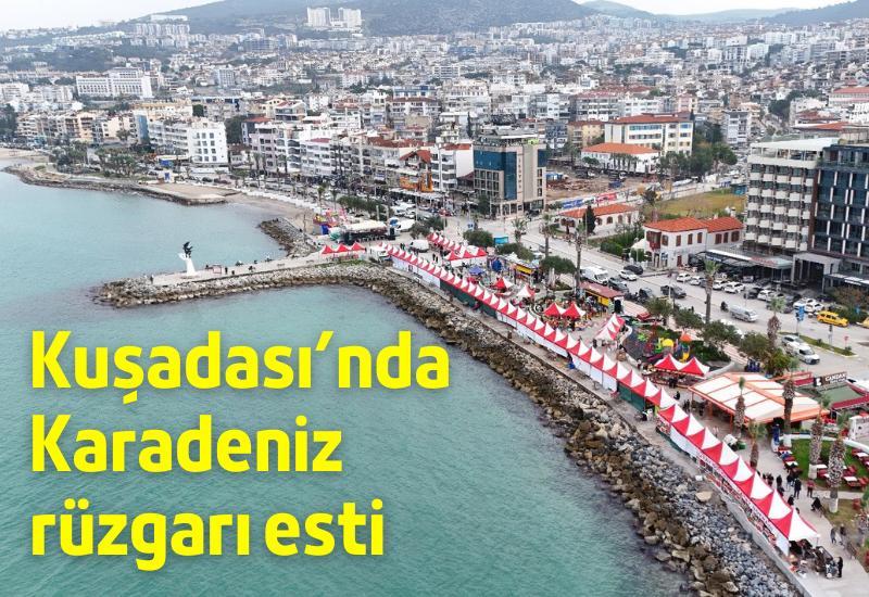 Kuşadası'nda Karadeniz rüzgarı esti