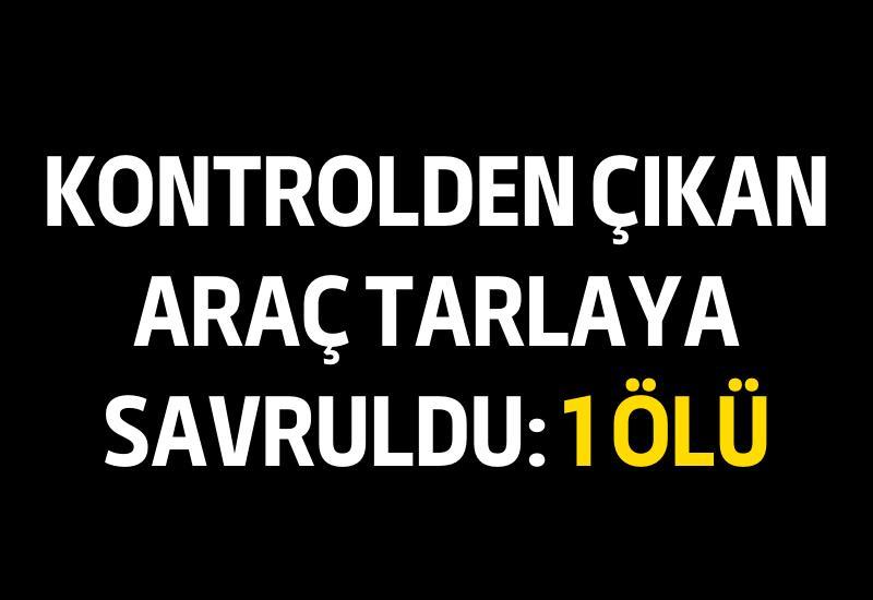 Kontrolden çıkan araç tarlaya savruldu: 1 ölü