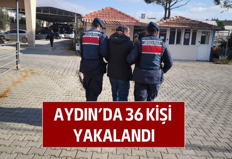 Aydın'da 36 kişi yakalandı