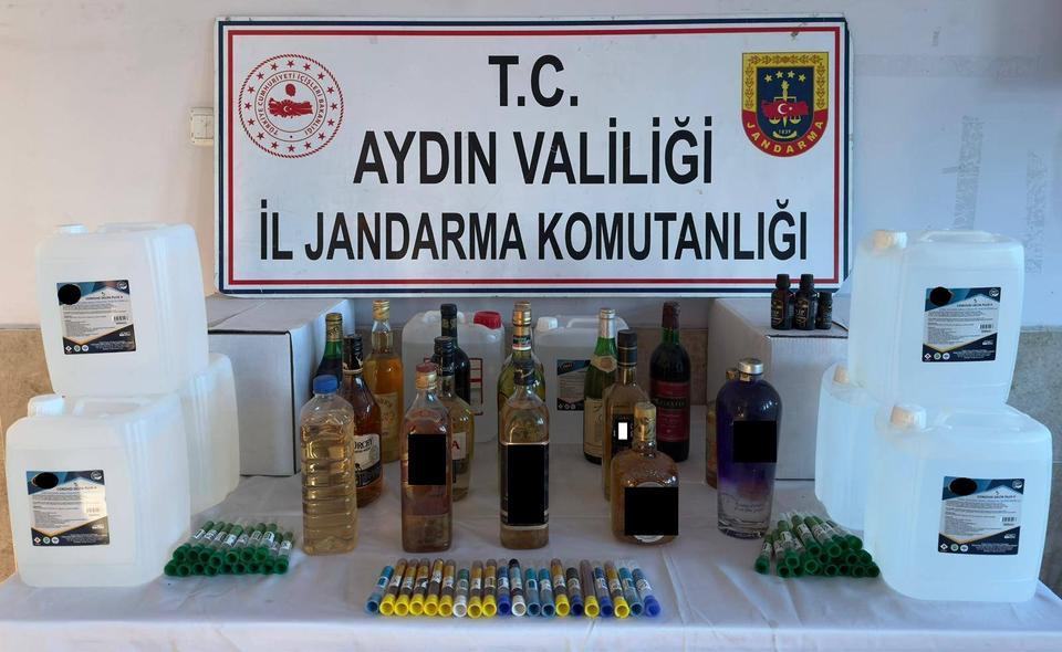 Aydın'da 100 litre kaçak alkol ele geçirildi