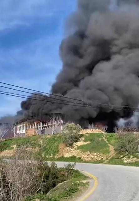 BOZDOĞAN'DA İŞ YERİ YANGINI