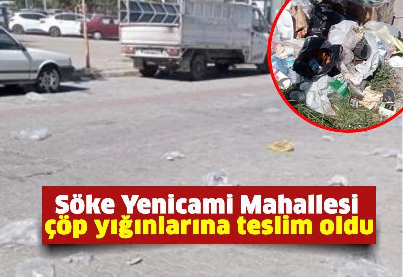 Söke Yenicami Mahallesi çöp yığınlarına teslim oldu