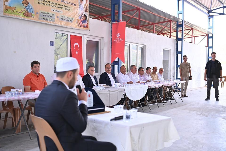 BOZDOĞAN'DA YAPIMI TAMAMLANAN CAMİİ İBADETE AÇILDI