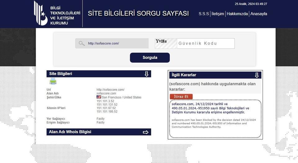 Spor içeriği platformuna erişim engeli