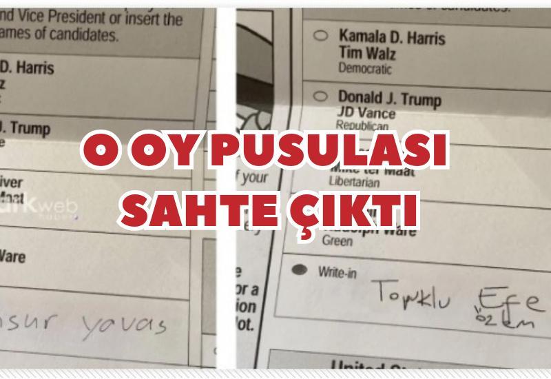 O oy pusulası sahte çıktı