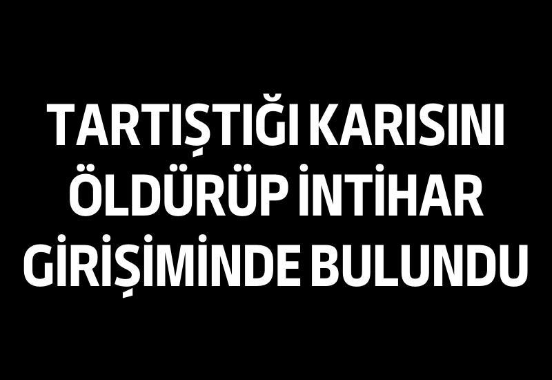 Tartıştığı karısını öldürüp intihar girişiminde bulundu