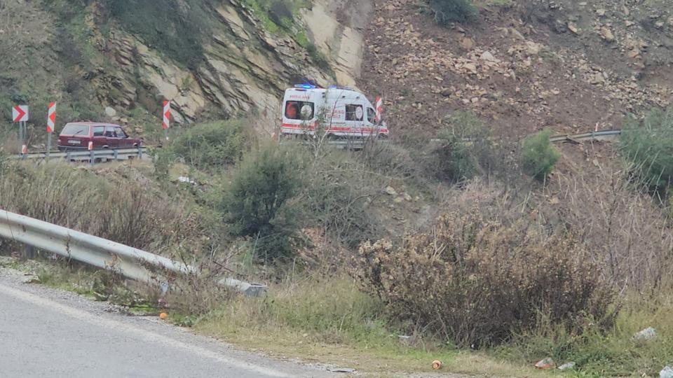 Aydın’da  araç uçuruma yuvarlandı