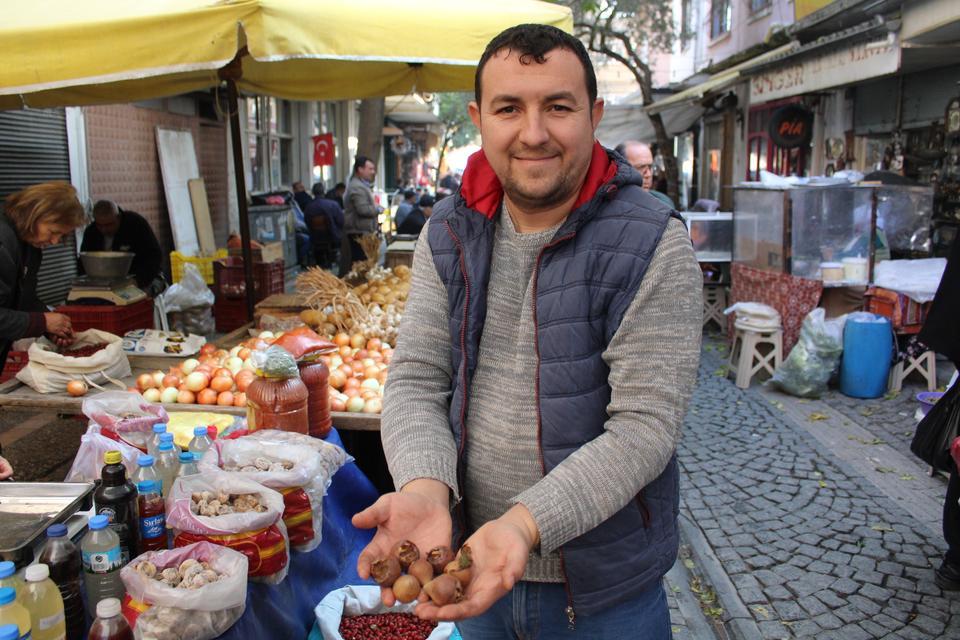 Aydın dağlarda yetişen beşbıyık tezgahlarda yerini aldı