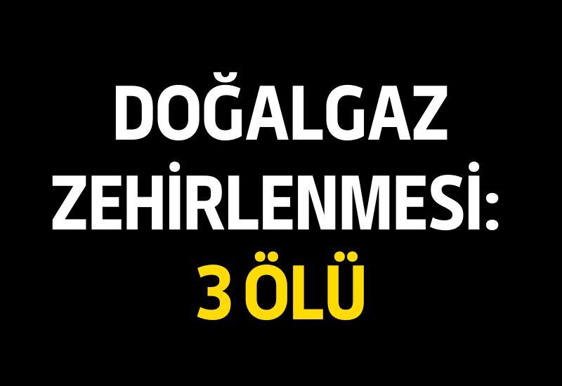 Doğalgaz zehirlenmesi: 3 ölü