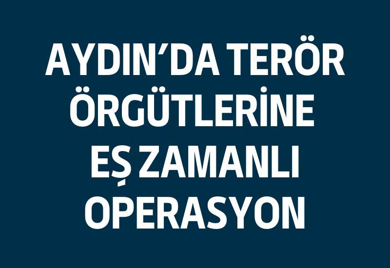 Aydın’da terör örgütlerine eş zamanlı operasyon