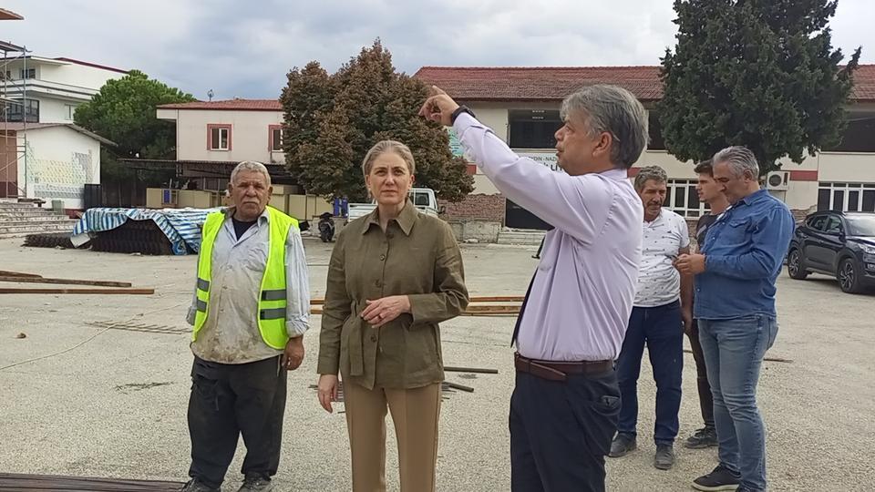 Nazilli Fen Lisesi’nde çalışmalar hızlandı: Kaymakam Kan yerinde inceledi