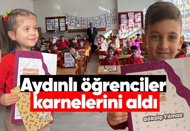 Aydınlı öğrenciler karnelerini aldı