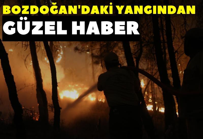 Bozdoğan'daki yangından güzel haber