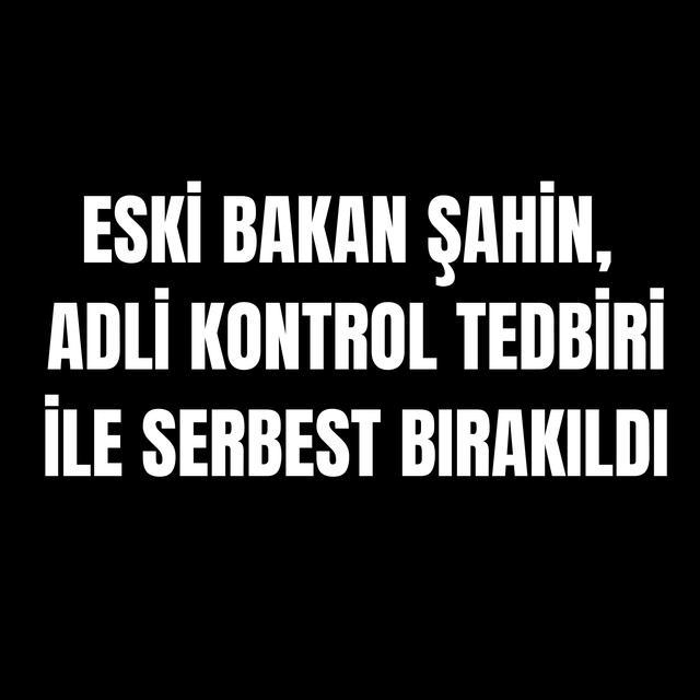 Eski Bakan Şahin, adli kontrol tedbiri ile serbest bırakıldı