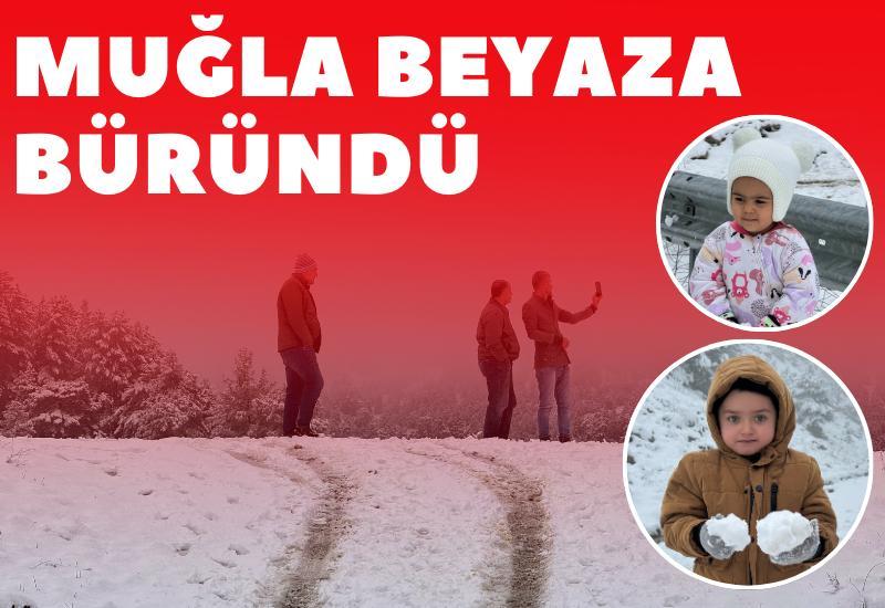 Muğla beyaza büründü