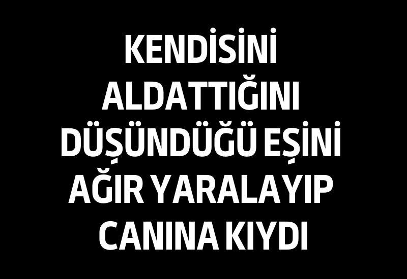 Kendisini aldattığını düşündüğü eşini ağır yaralayıp canına kıydı