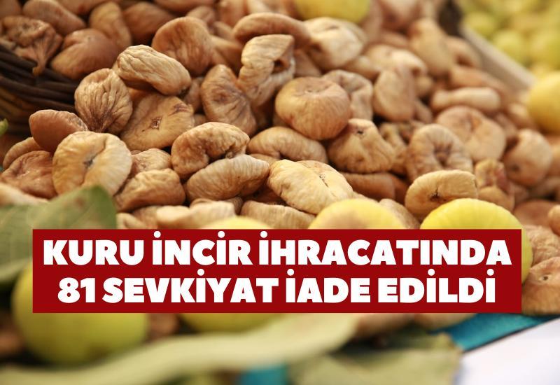 Kuru incir ihracatında 81 sevkiyat iade edildi