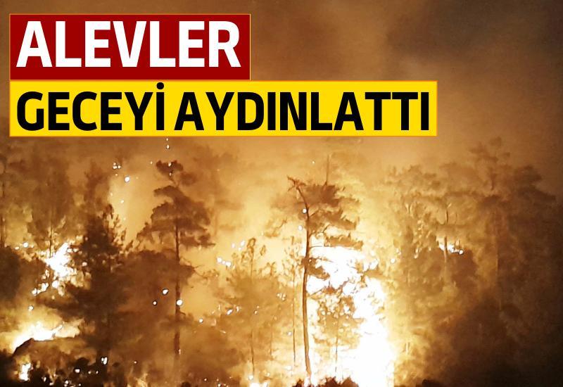 Alevler geceyi aydınlattı