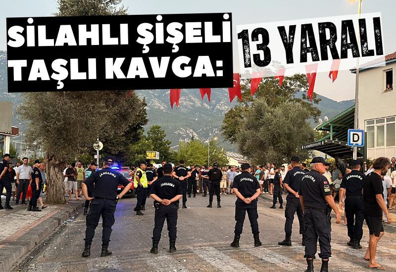 Silahlı şişeli taşlı kavga: 13 yaralı