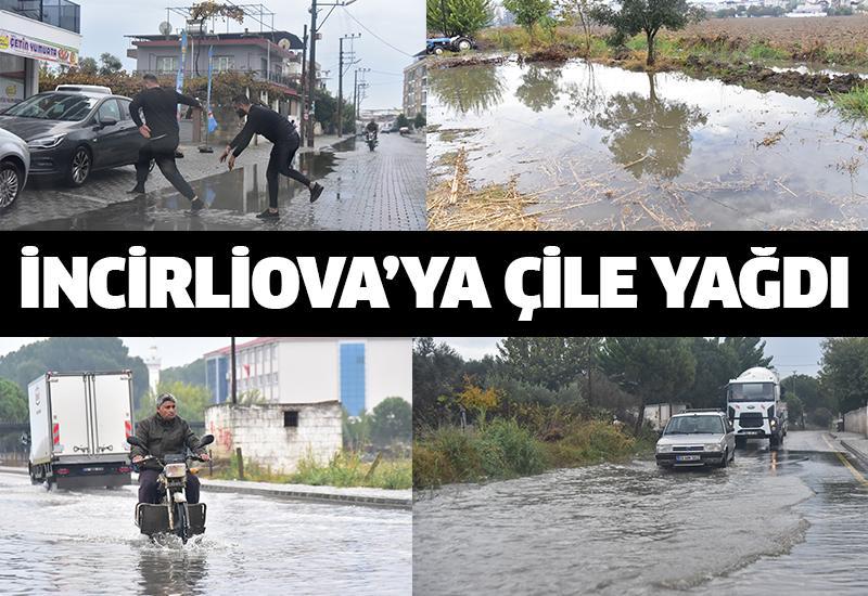 İncirliova’ya yağmur değil çile yağdı