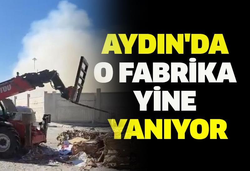 Aydın'da o fabrika yine yanıyor