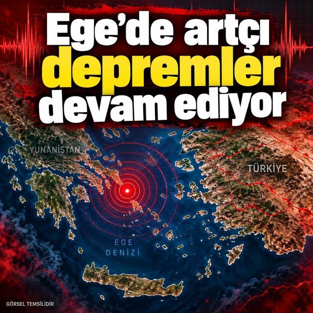 Ege'de artçı depremler devam ediyor